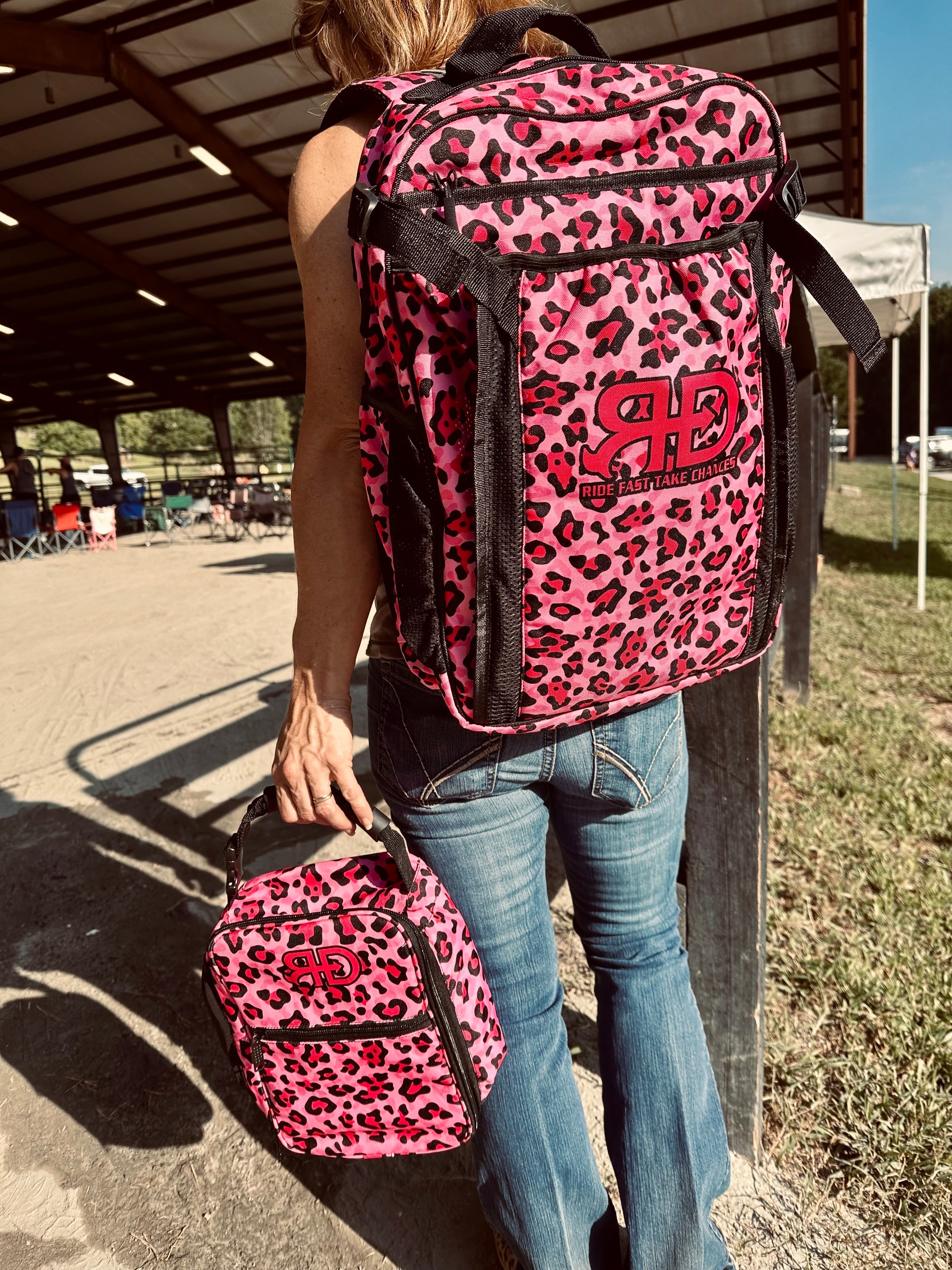 Black cheetah backpack hot sale