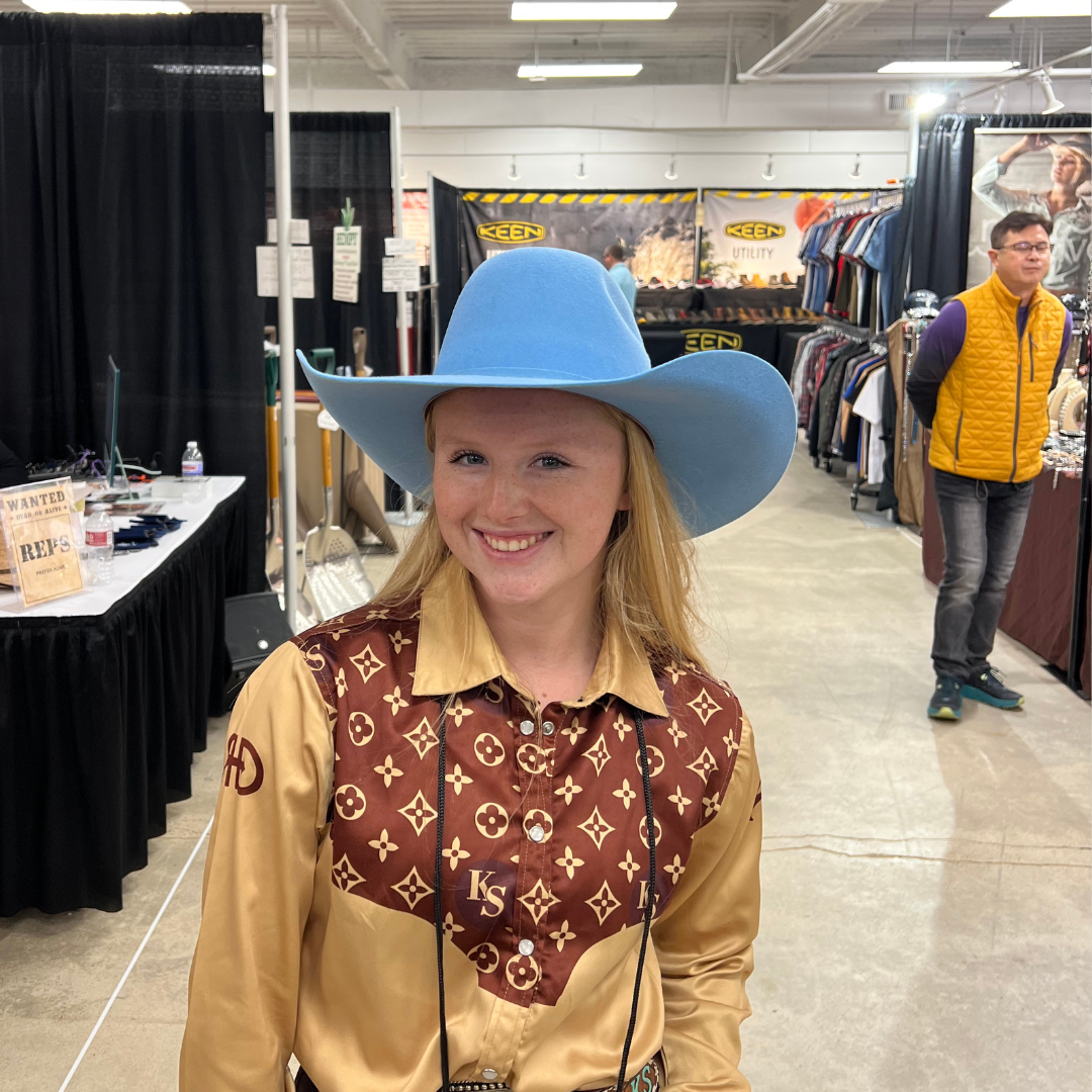 Baby Blue Cowboy hat Rocket Donkey